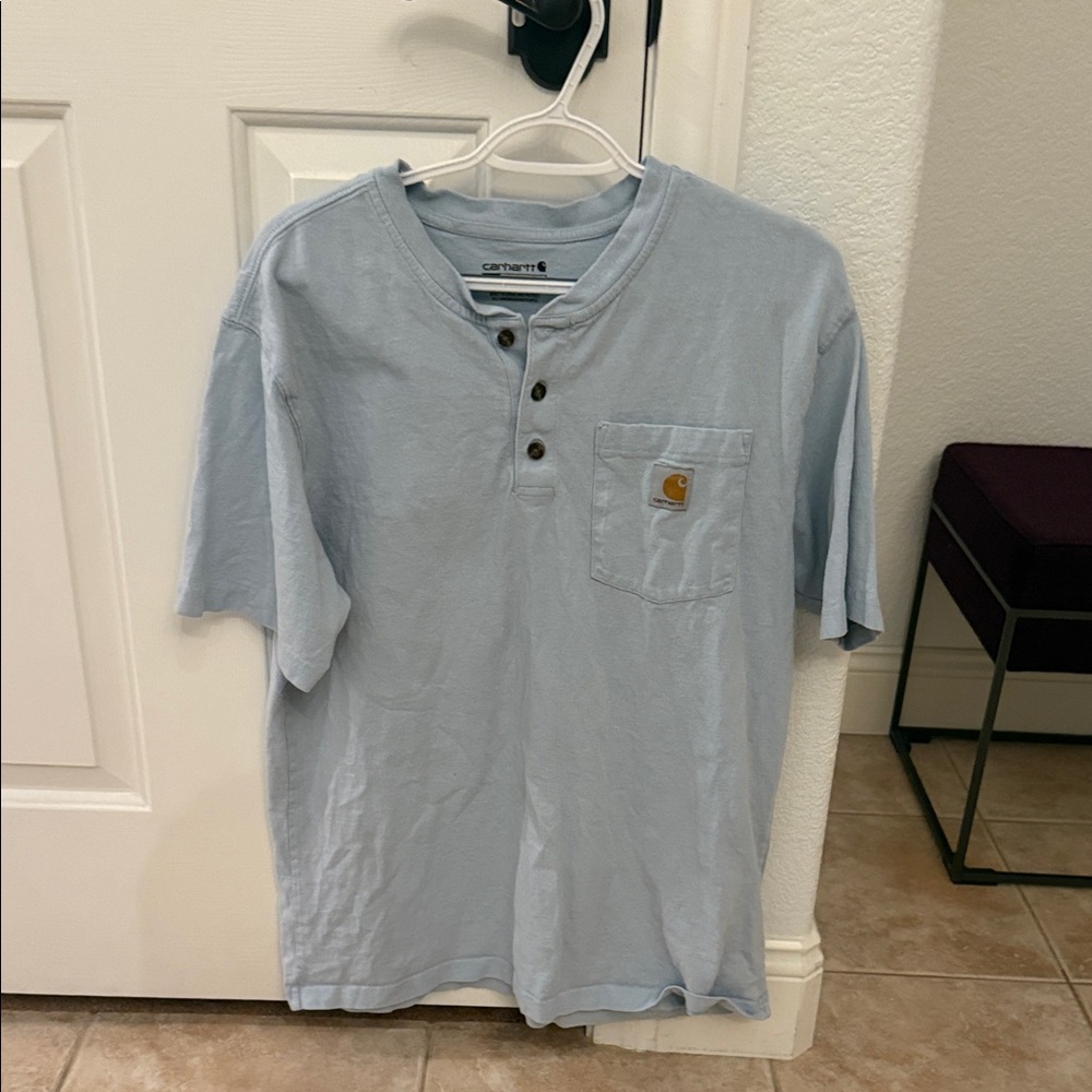 Carhartt Sky Blue Henley Shirt